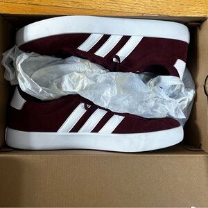 New Adidas Originals Gazelle ADV Sneakers JR2000 Men's Size 12 Burgundy White